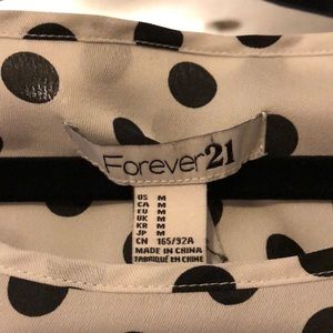 Forever 21 Tops - Black and white polka dot blouse / top Forever 21 Tops - Black and white polka dot blouse / top